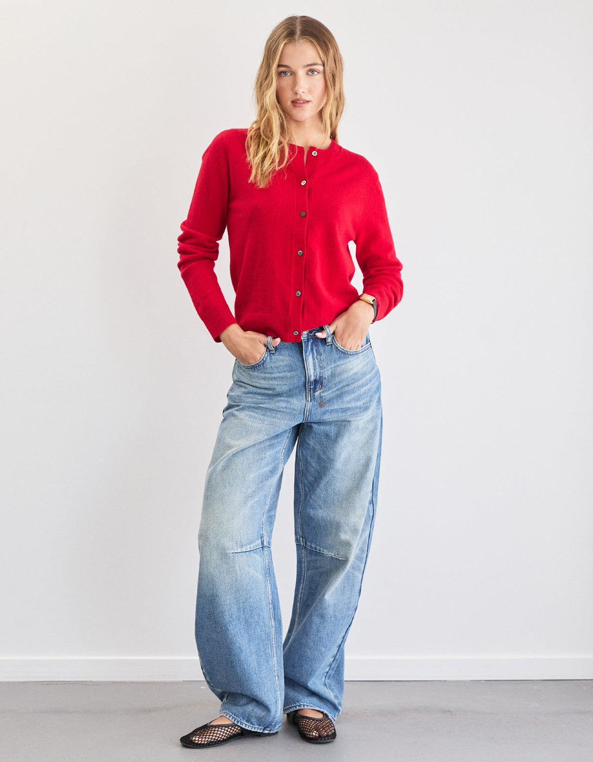 Blair Wool Cardigan - Red