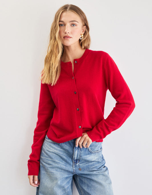 Blair Wool Cardigan - Red