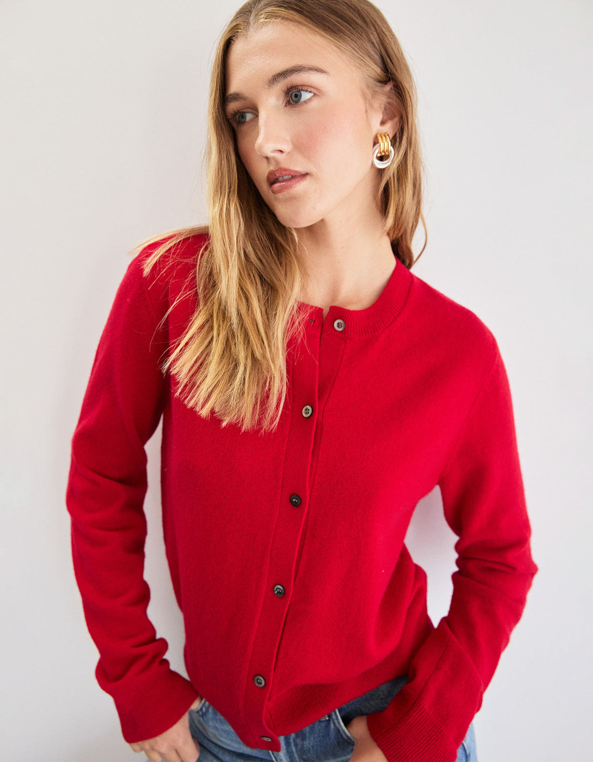 Blair Wool Cardigan - Red