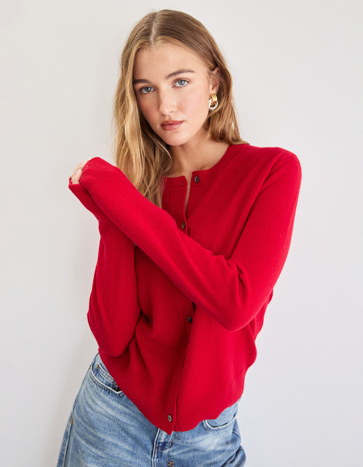 Blair Wool Cardigan - Red