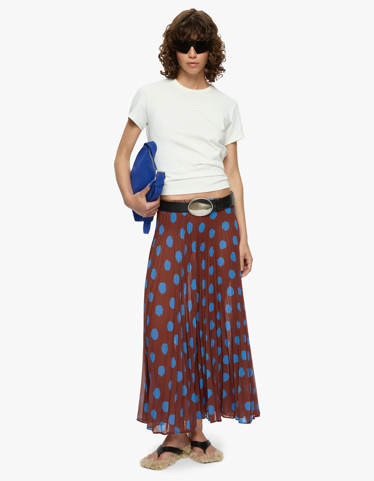 Domenica Skirt - Blue/Brown