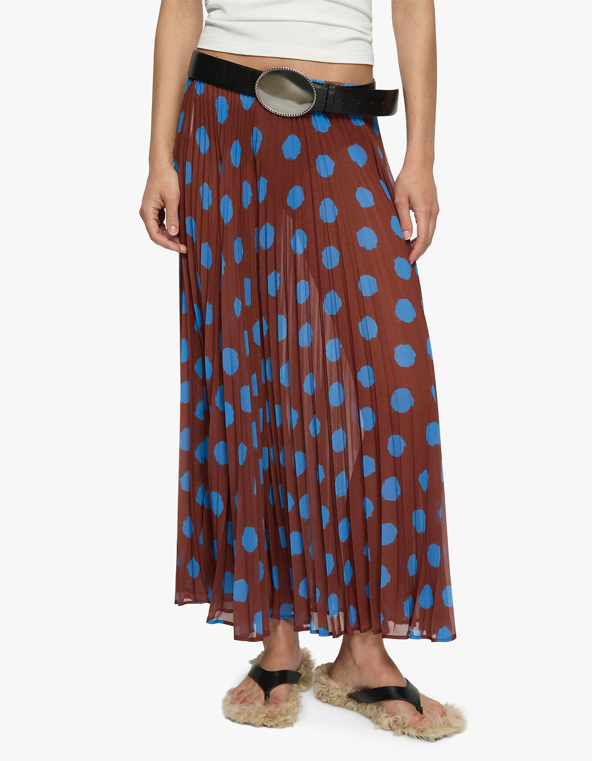 Domenica Skirt - Blue/Brown