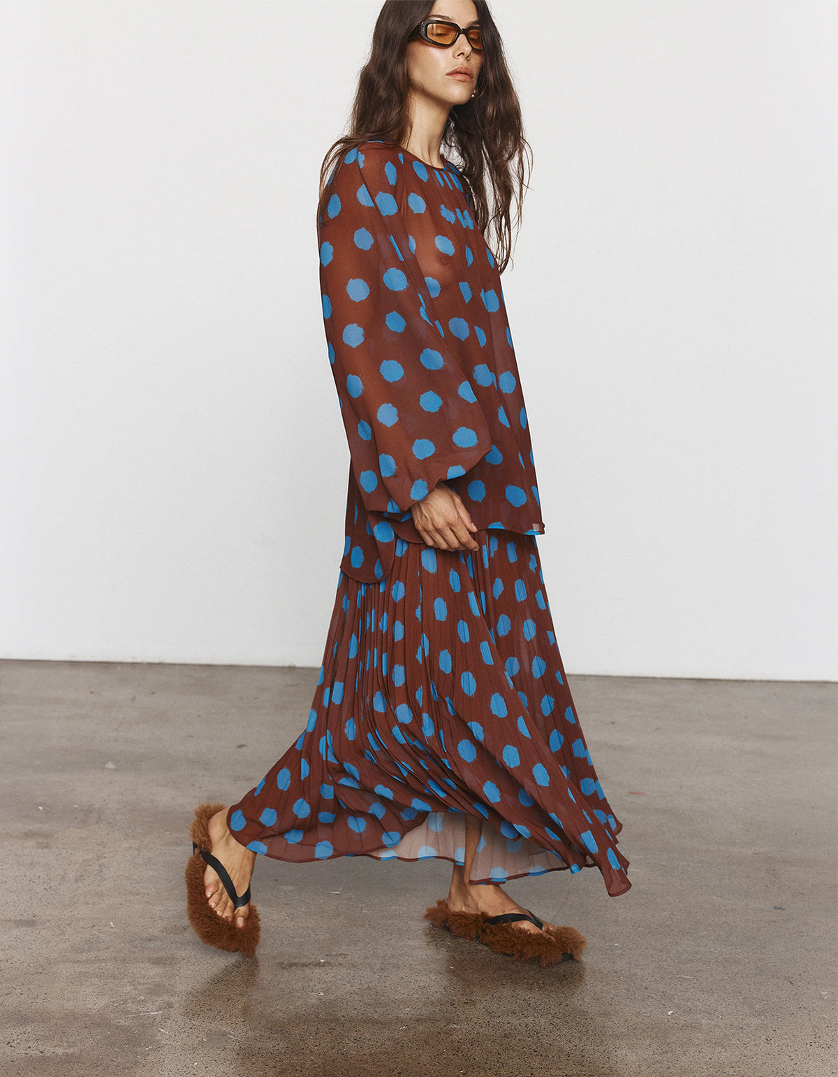 Domenica Top - Brown/Blue