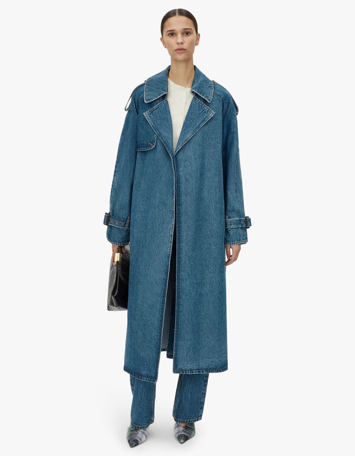 Calyx Denim Coat - Classic Blue