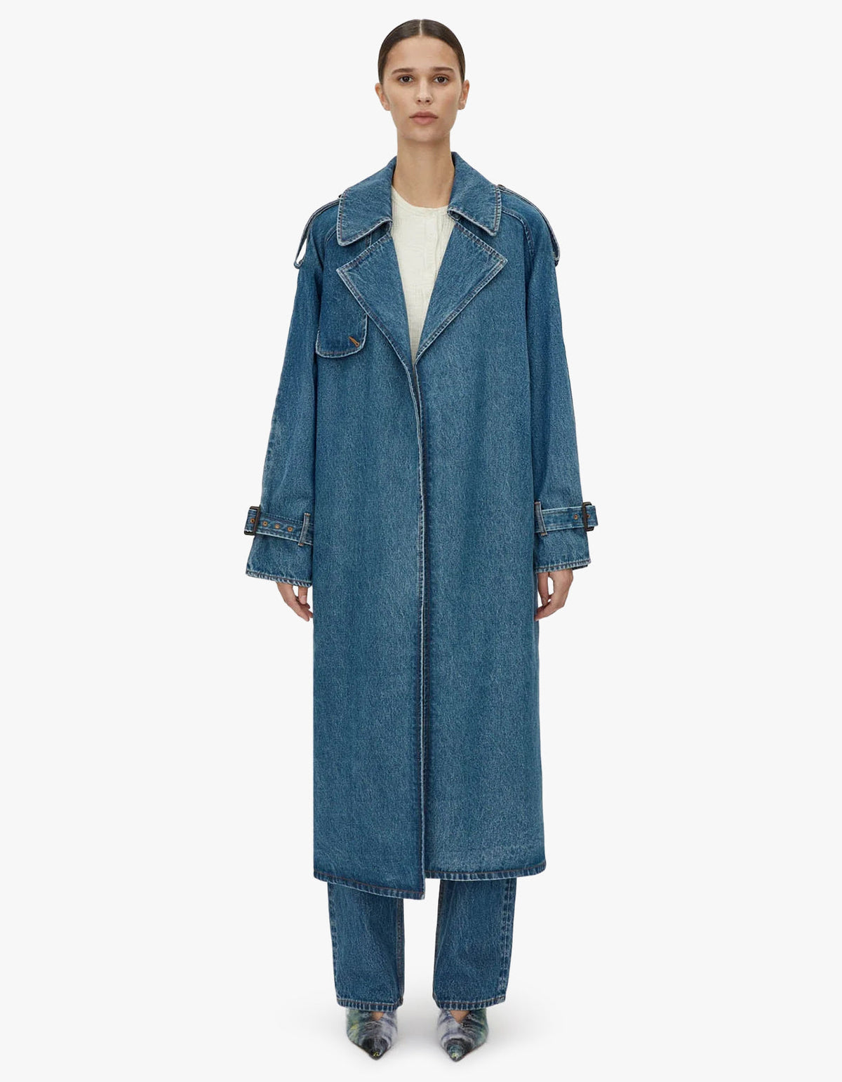 Calyx Denim Coat - Classic Blue