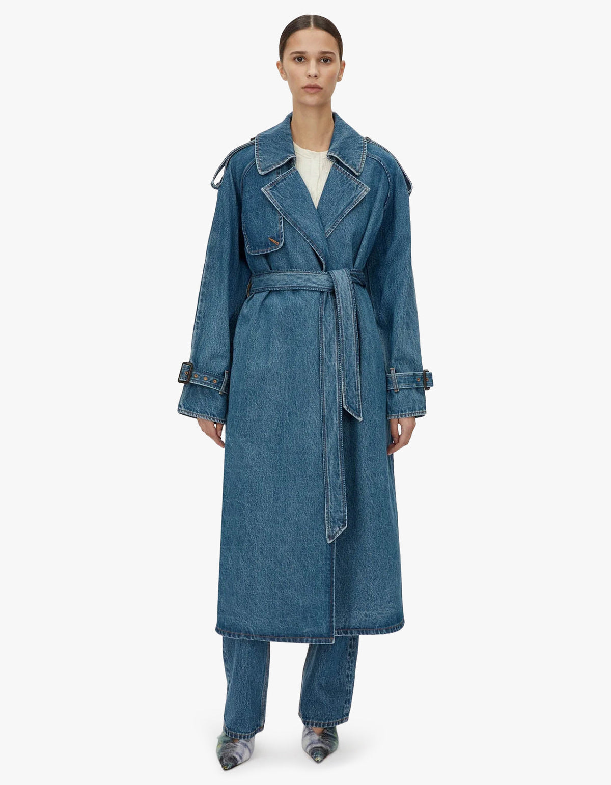 Calyx Denim Coat - Classic Blue