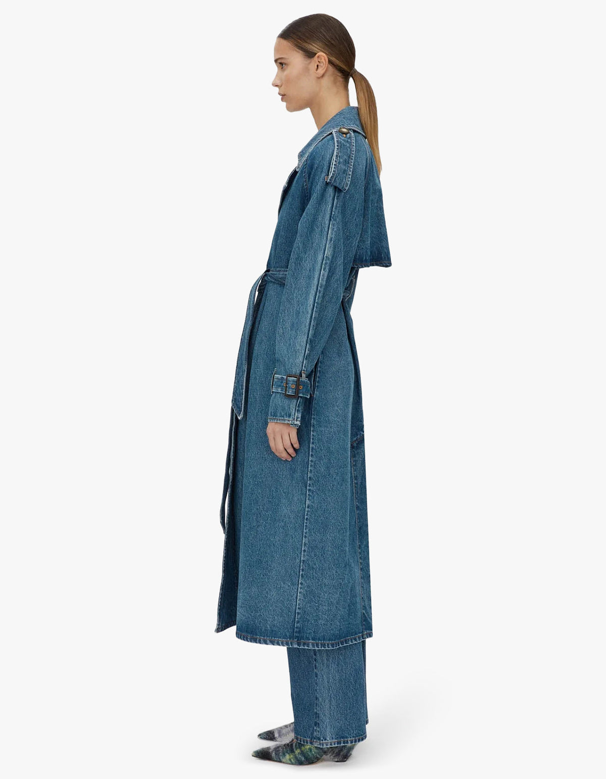 Calyx Denim Coat - Classic Blue