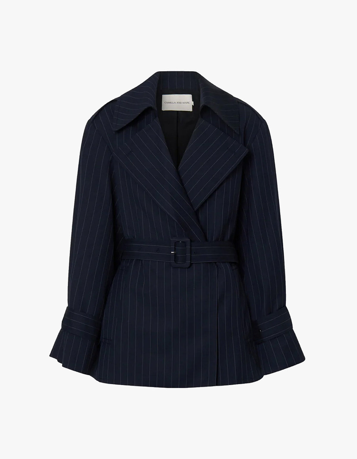 Brody Short Trench - French Navy Stripe