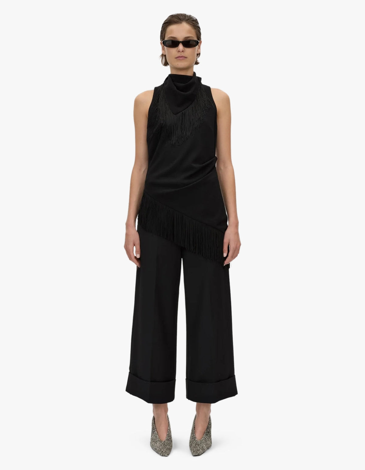 Dune Fringe Top - Black