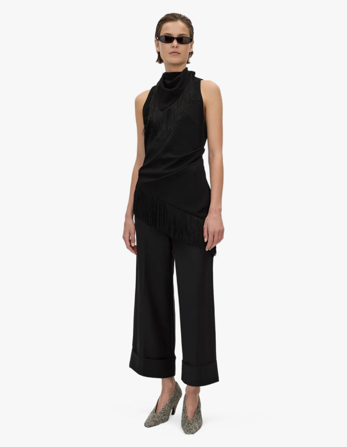 Dune Fringe Top - Black