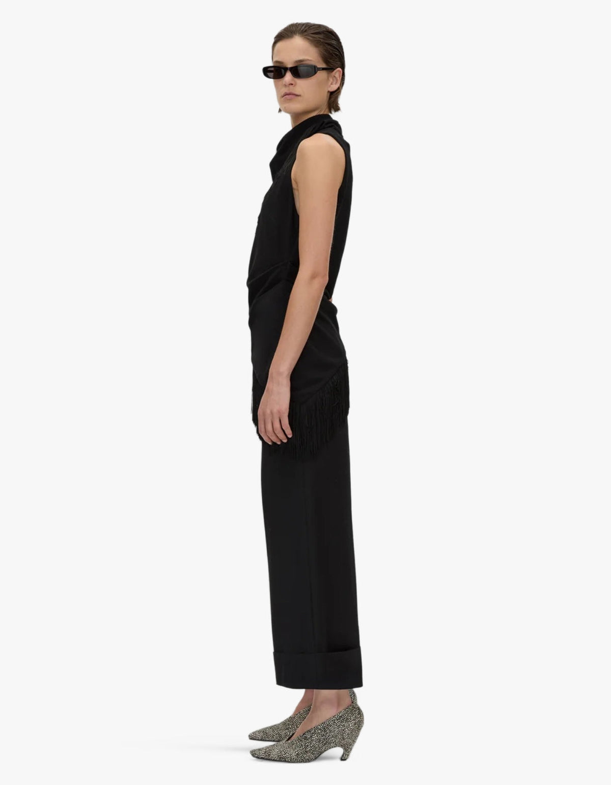 Dune Fringe Top - Black
