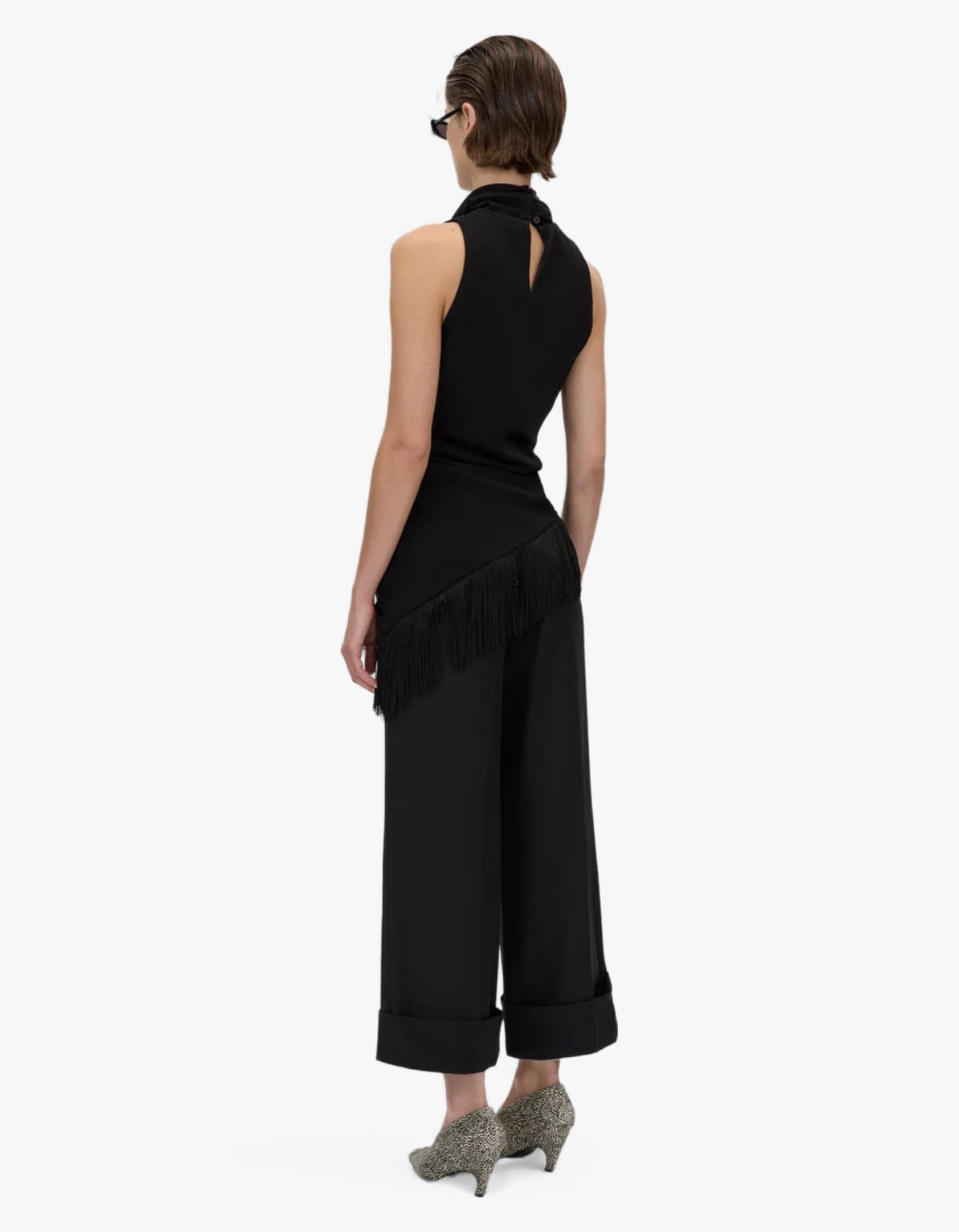 Dune Fringe Top - Black