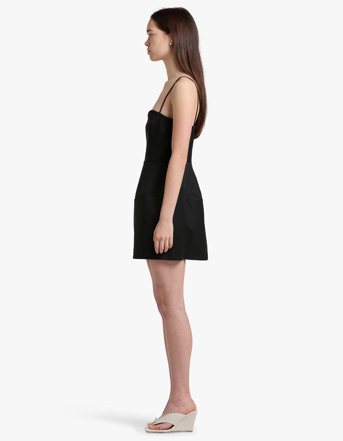 Doherty Peplum Mini Dress - Black