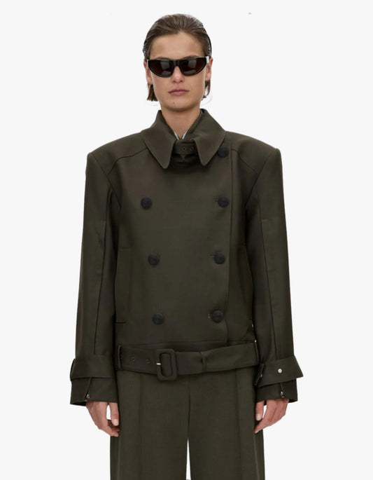 Tari Oversized Jacket - Dark Khaki