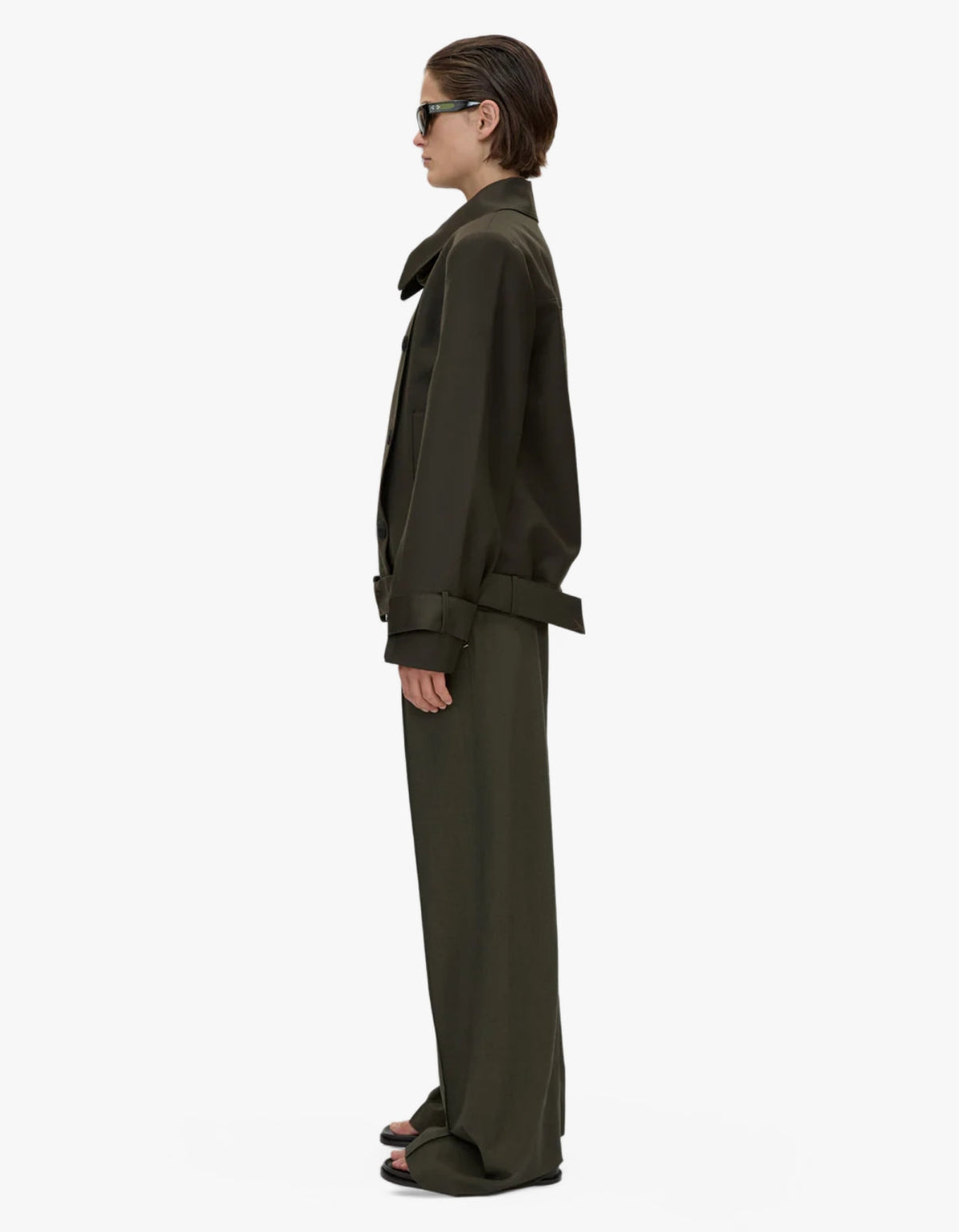 Tari Oversized Jacket - Dark Khaki
