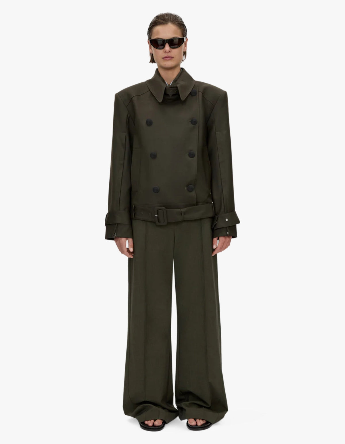 Tari Oversized Jacket - Dark Khaki