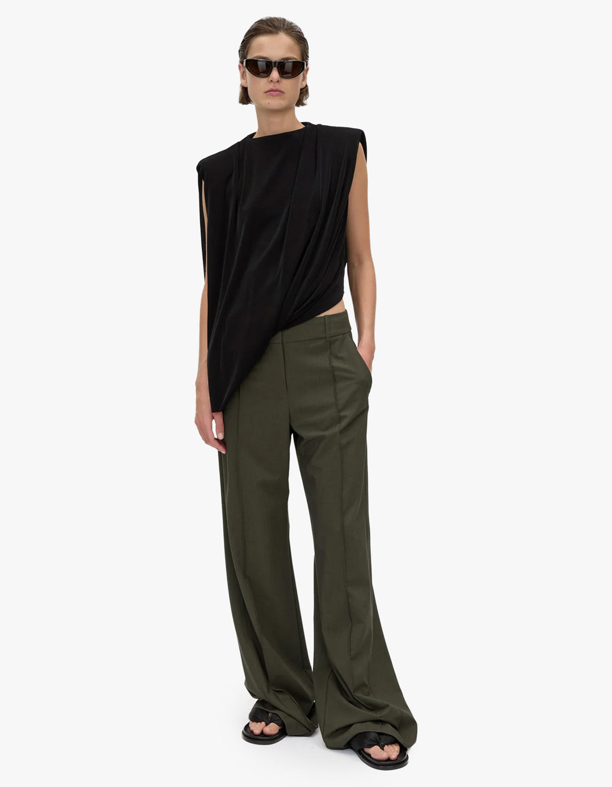 Ravine Draped Top - Black