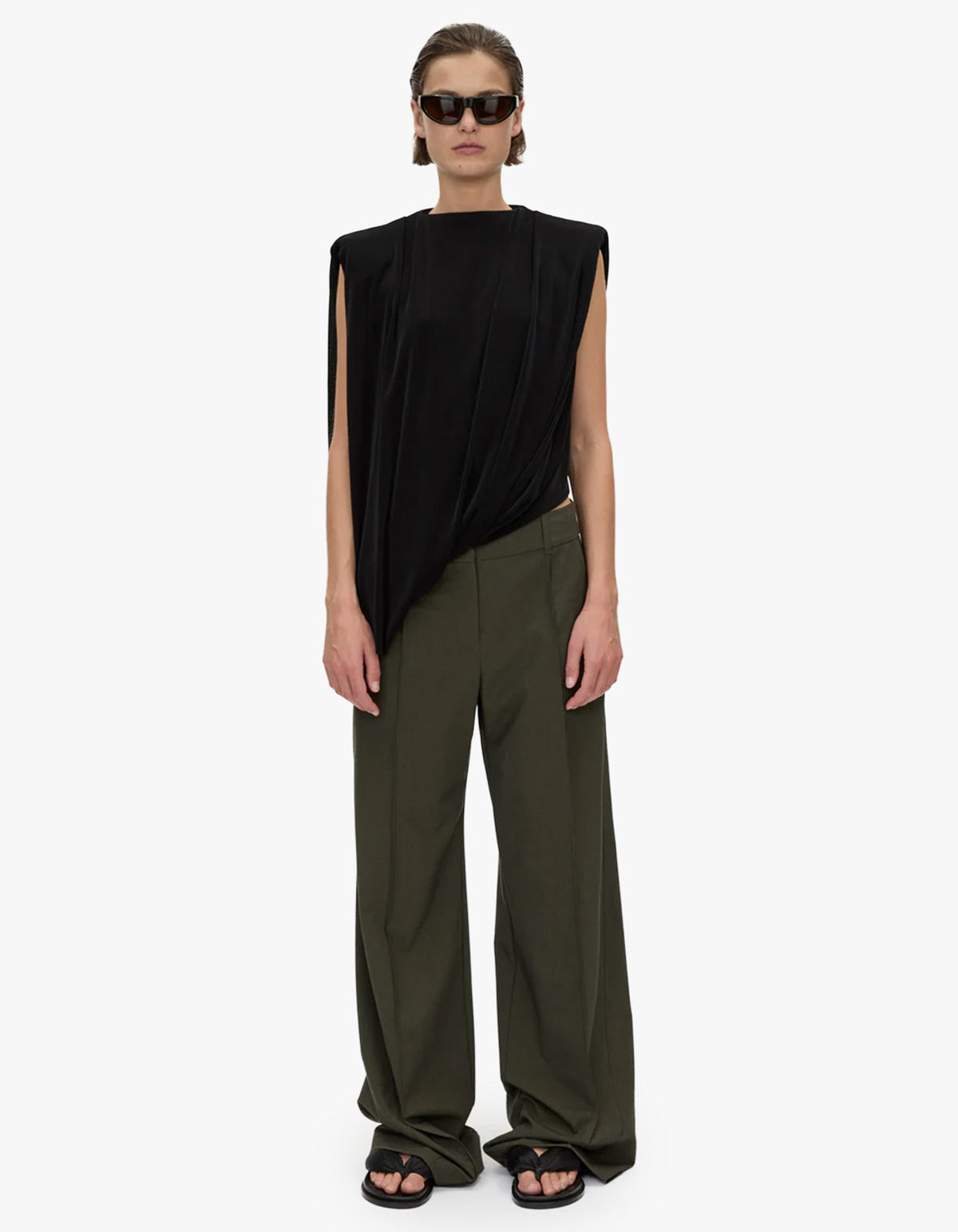 Ravine Draped Top - Black