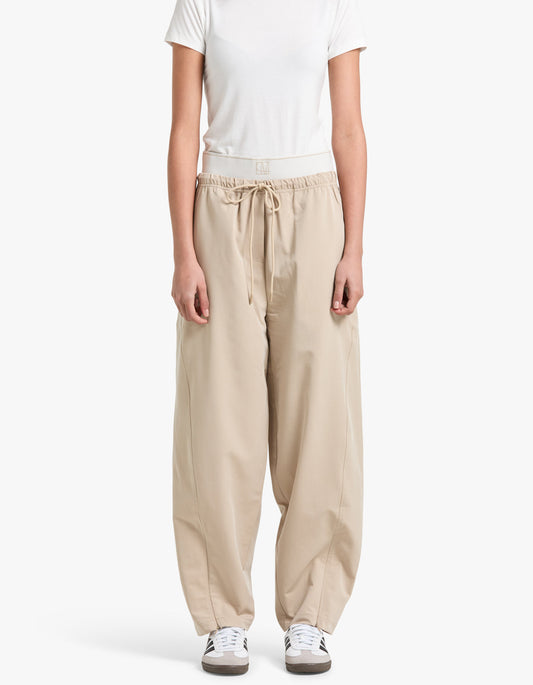 Lucia Monogram Pant - Oyster