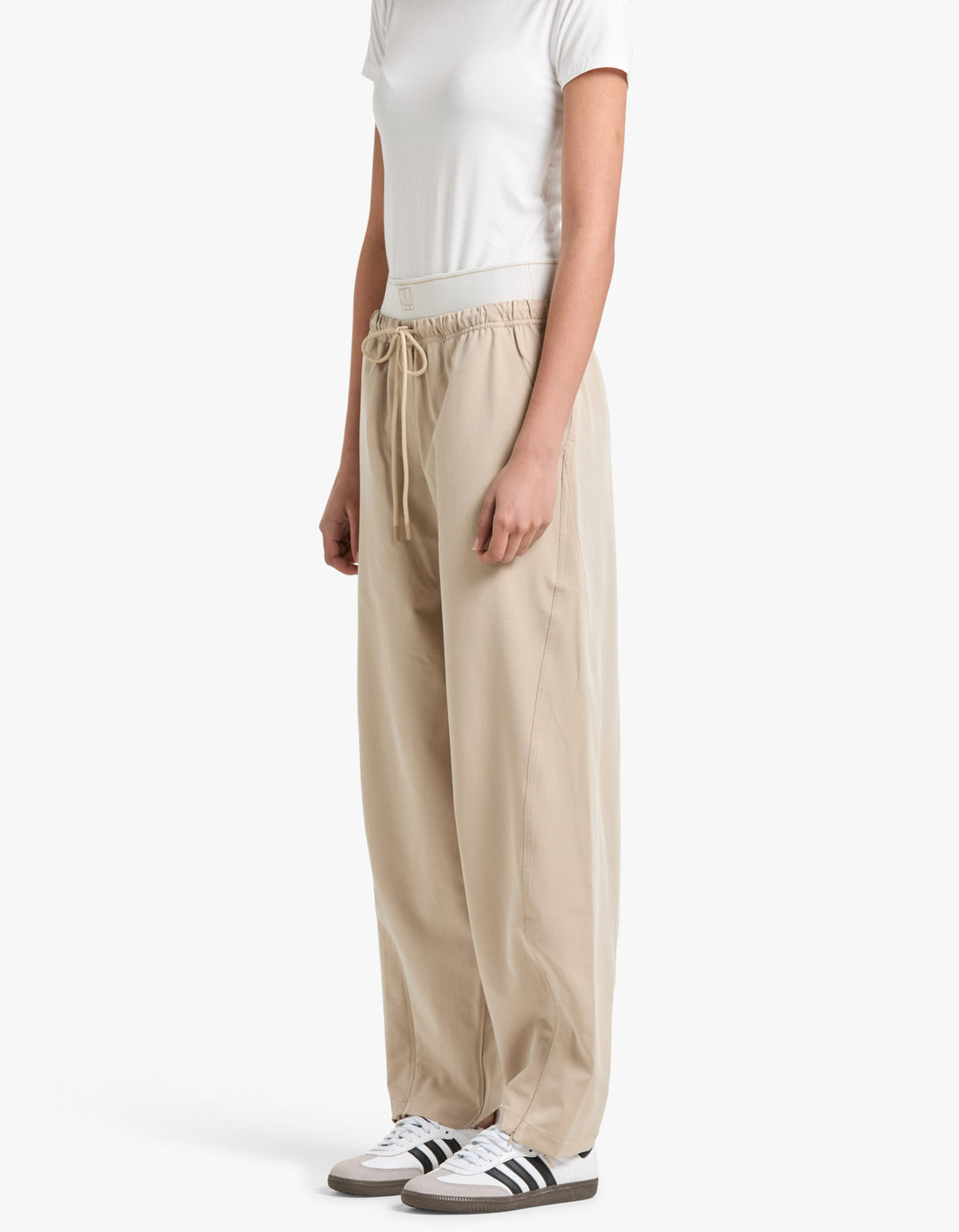 Lucia Monogram Pant - Oyster