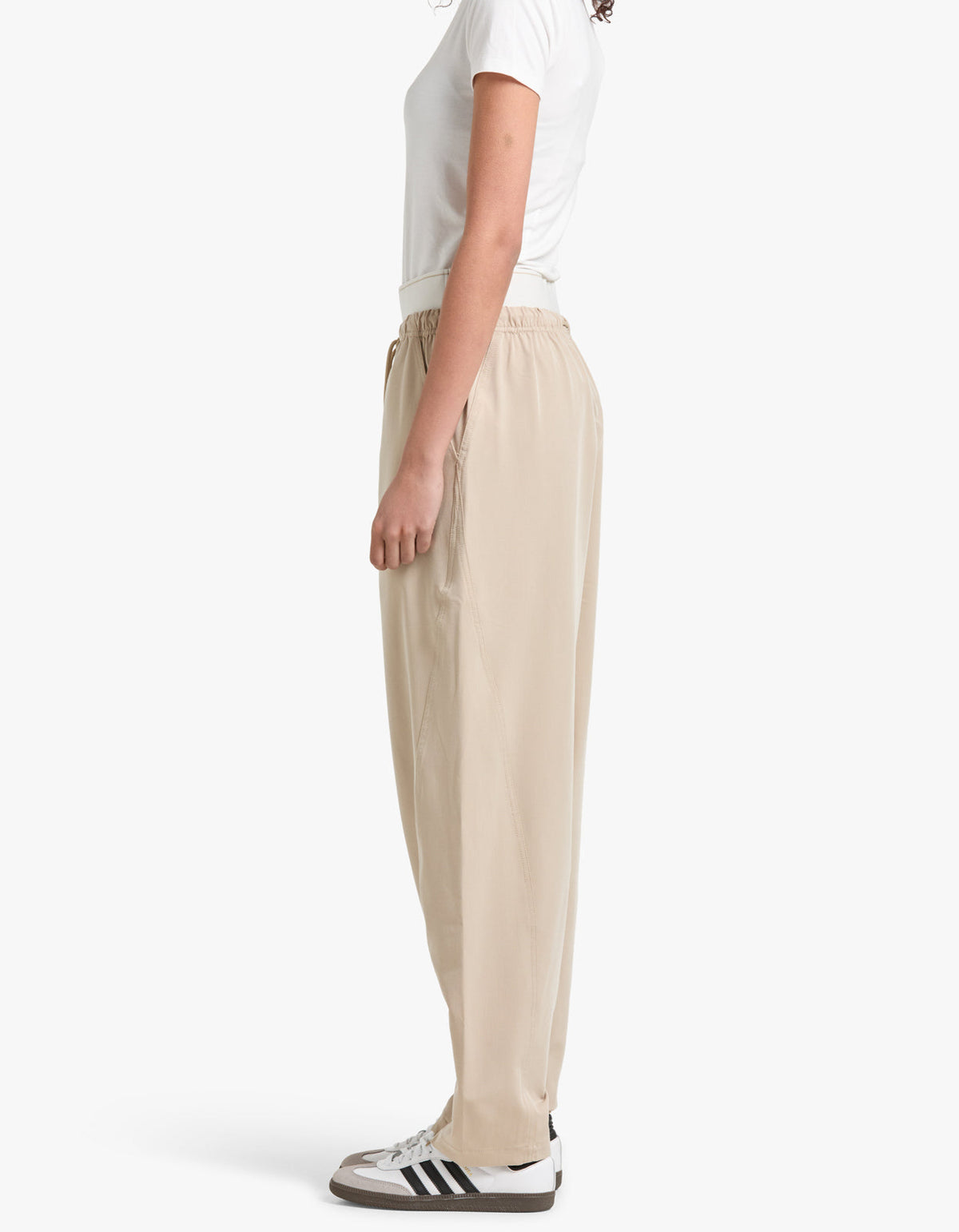 Lucia Monogram Pant - Oyster