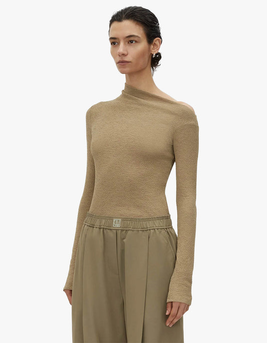 Cali Textured Long Sleeve Top - Sage