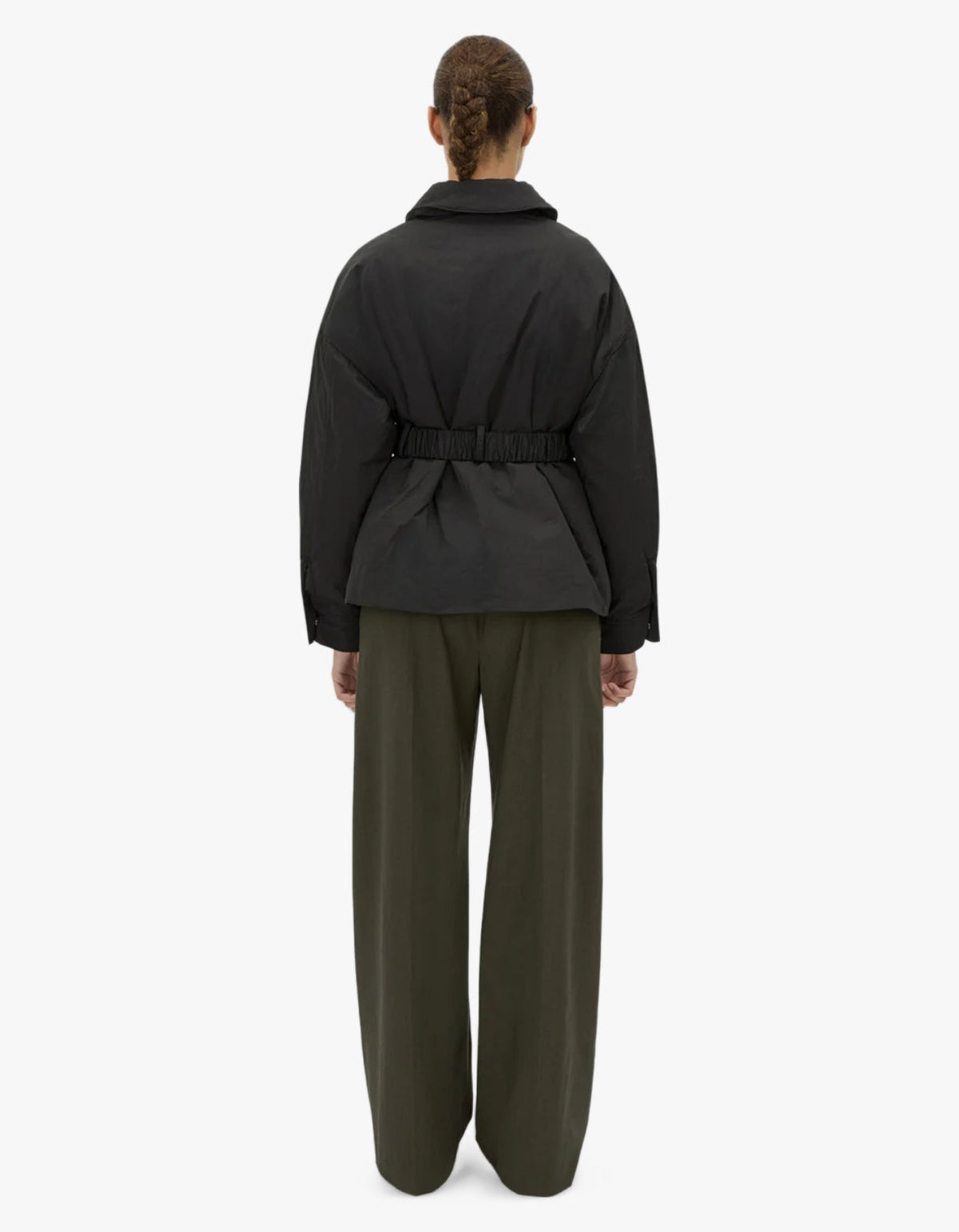 Manon Padded Belted Jacket - Black