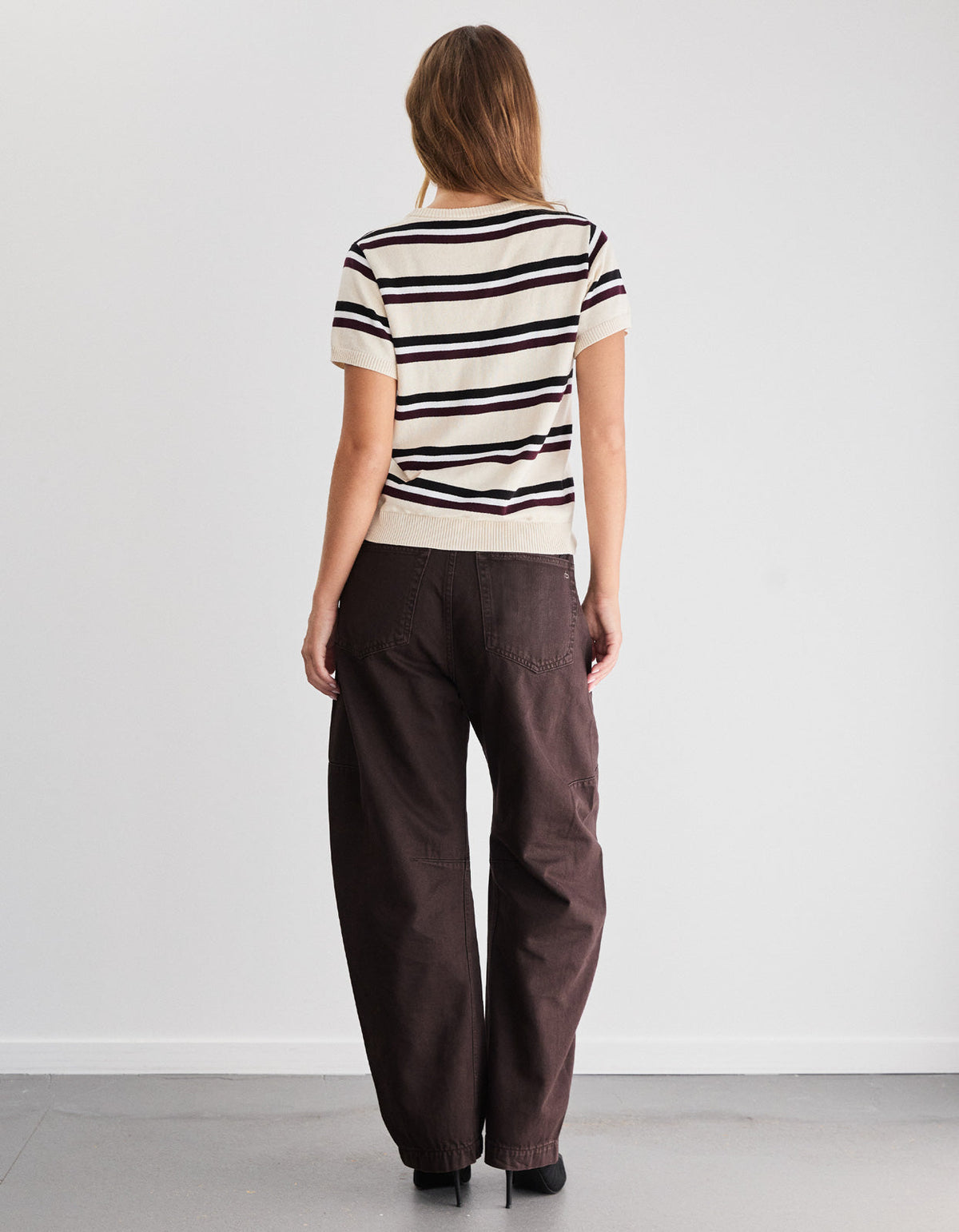 Capri Tee - Ivory Stripe