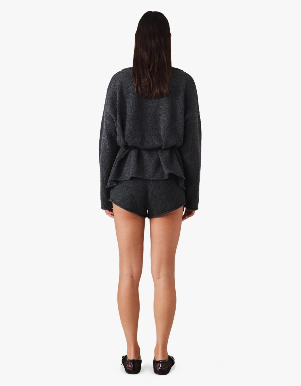 Sabine Wrap Knit - Charcoal