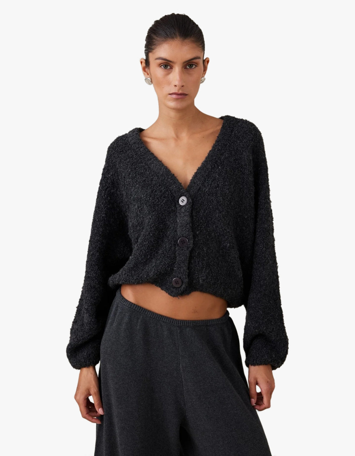 Drew Cardigan - Charcoal