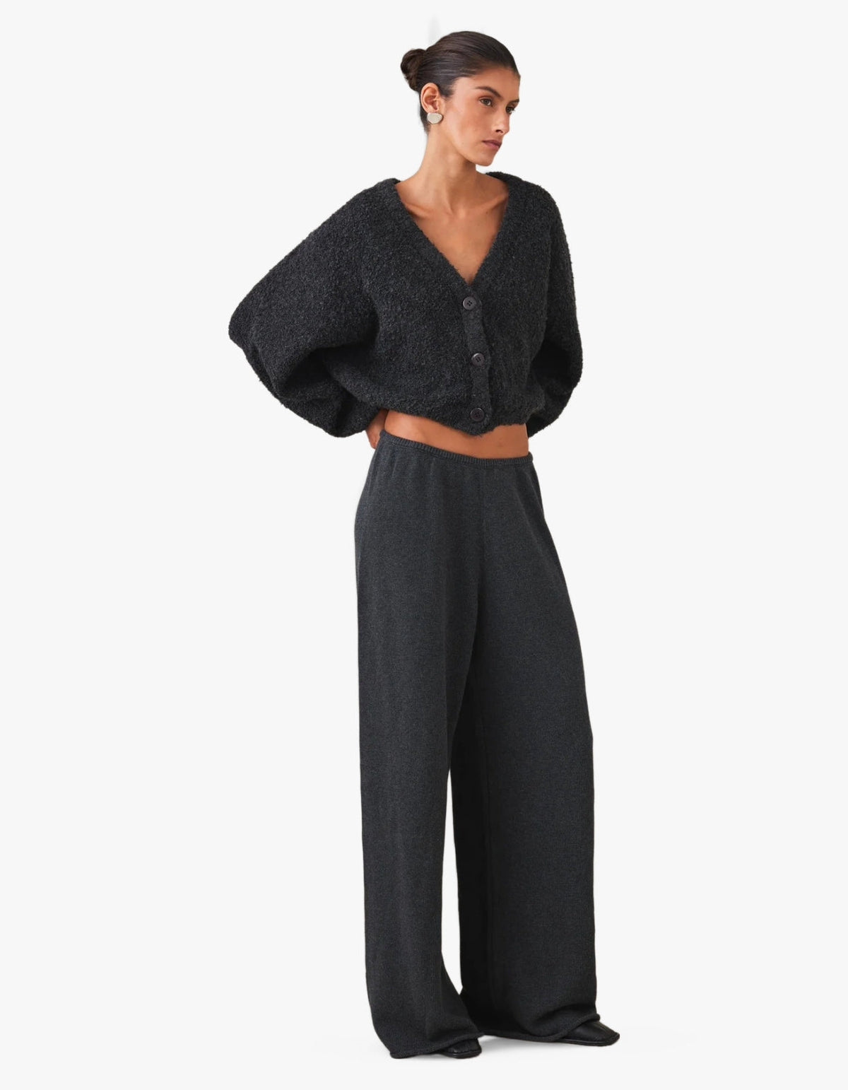 Drew Cardigan - Charcoal
