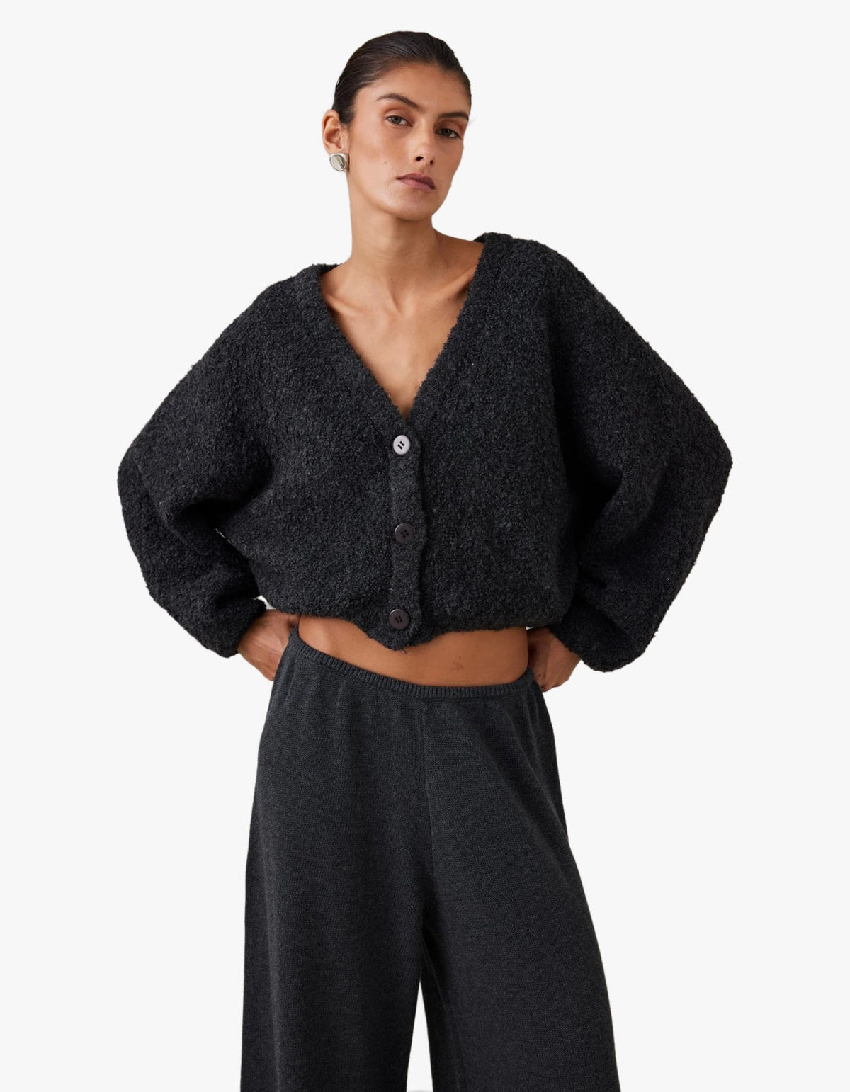 Drew Cardigan - Charcoal