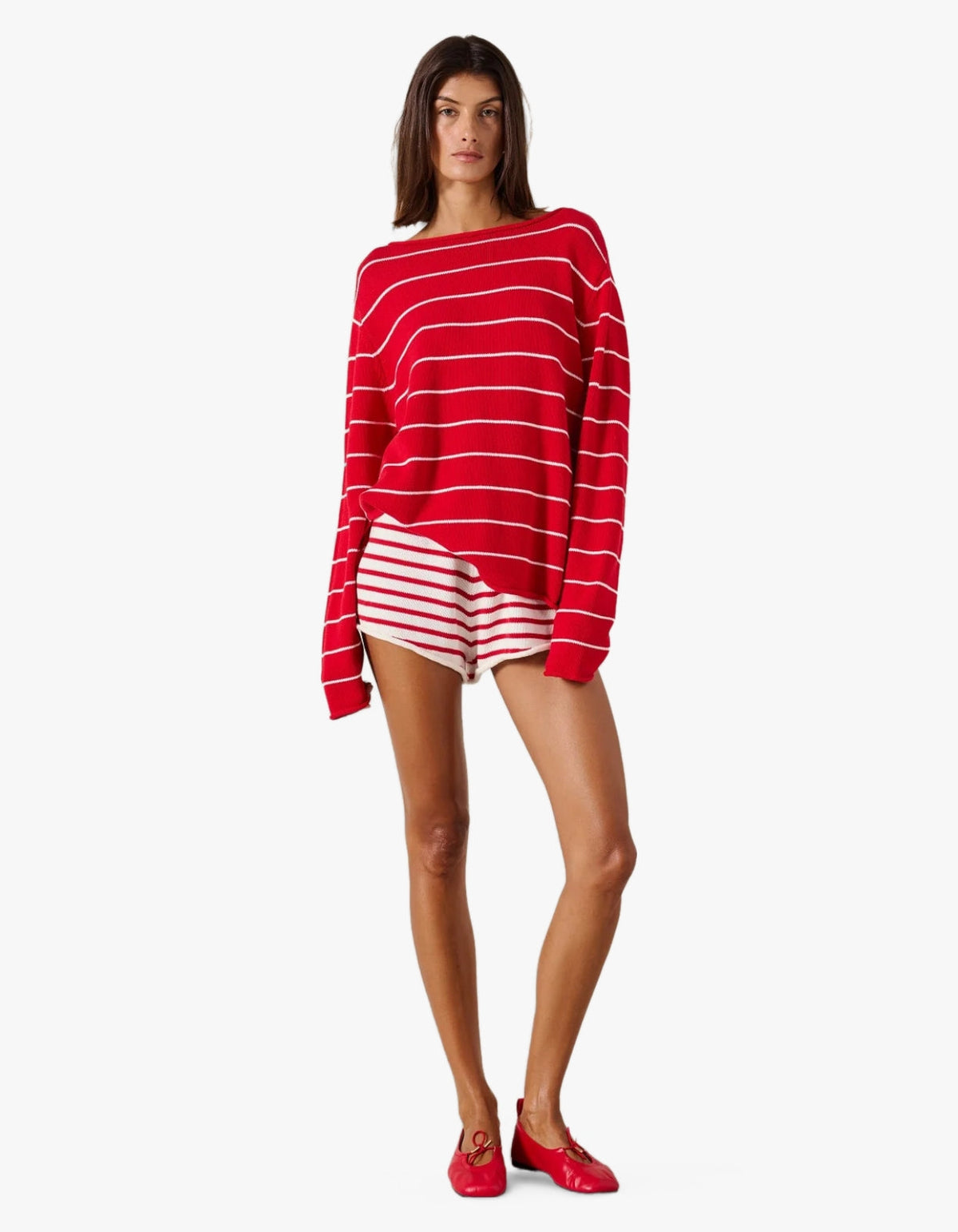 Manon Jumper - Scarlet Stripe