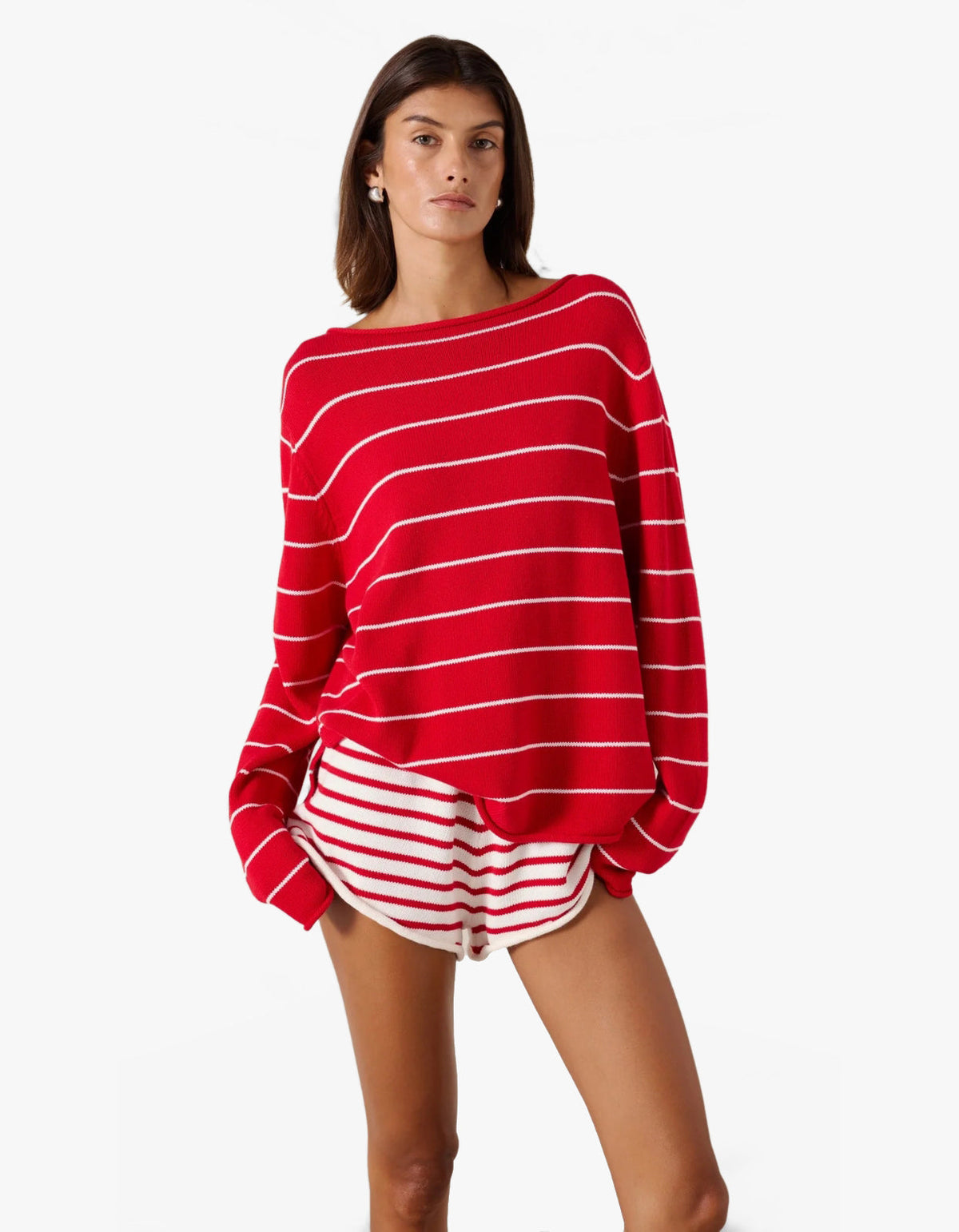 Manon Jumper - Scarlet Stripe