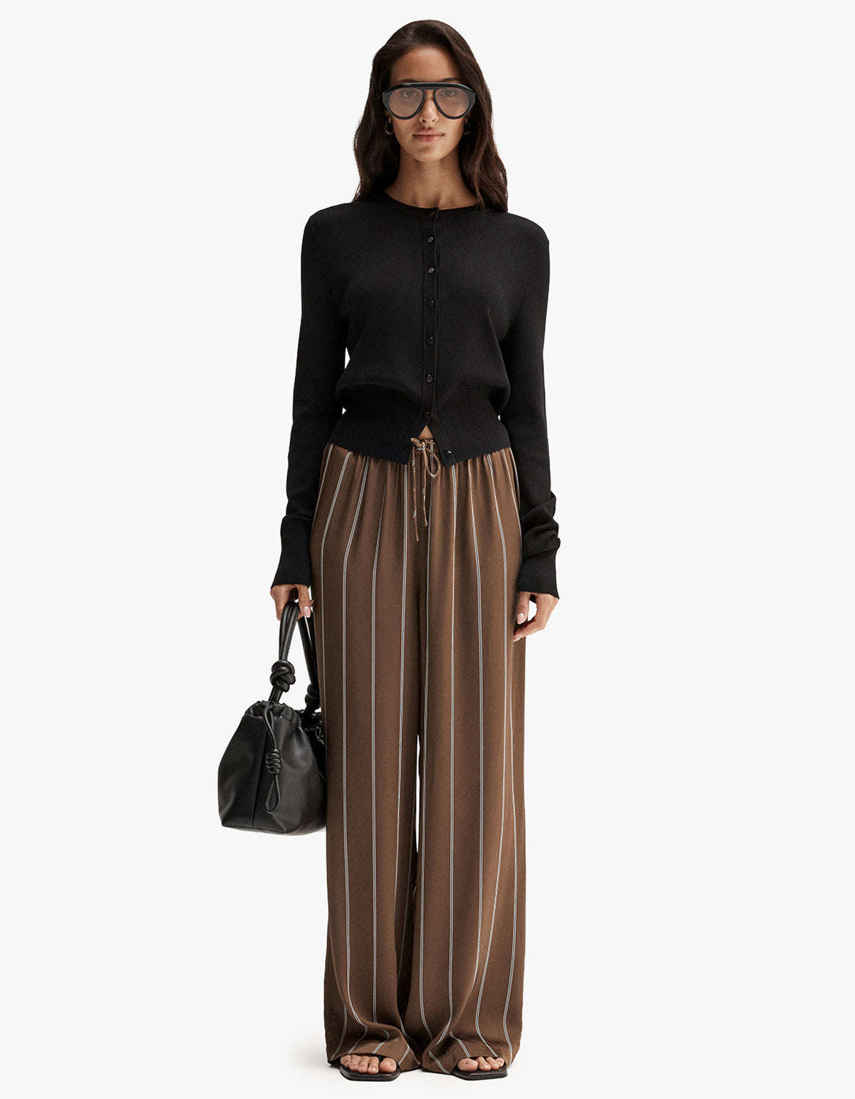 Petra Stripe Pant - Tan Stipe