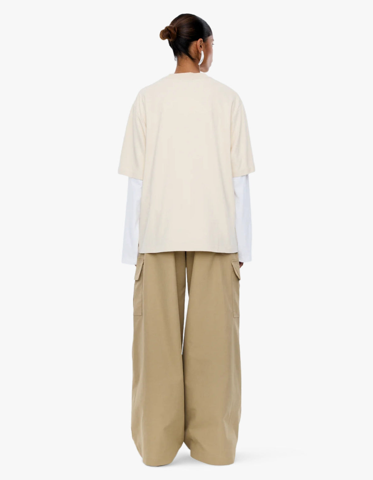Pelly Collegiate Long Sleeve Tee - Ecru/Vintage White