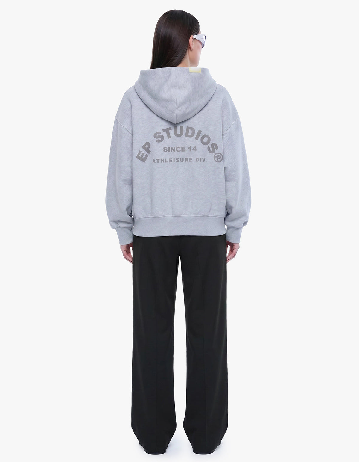 Arlow Zip Thru Hoodie - Mid Grey Marle