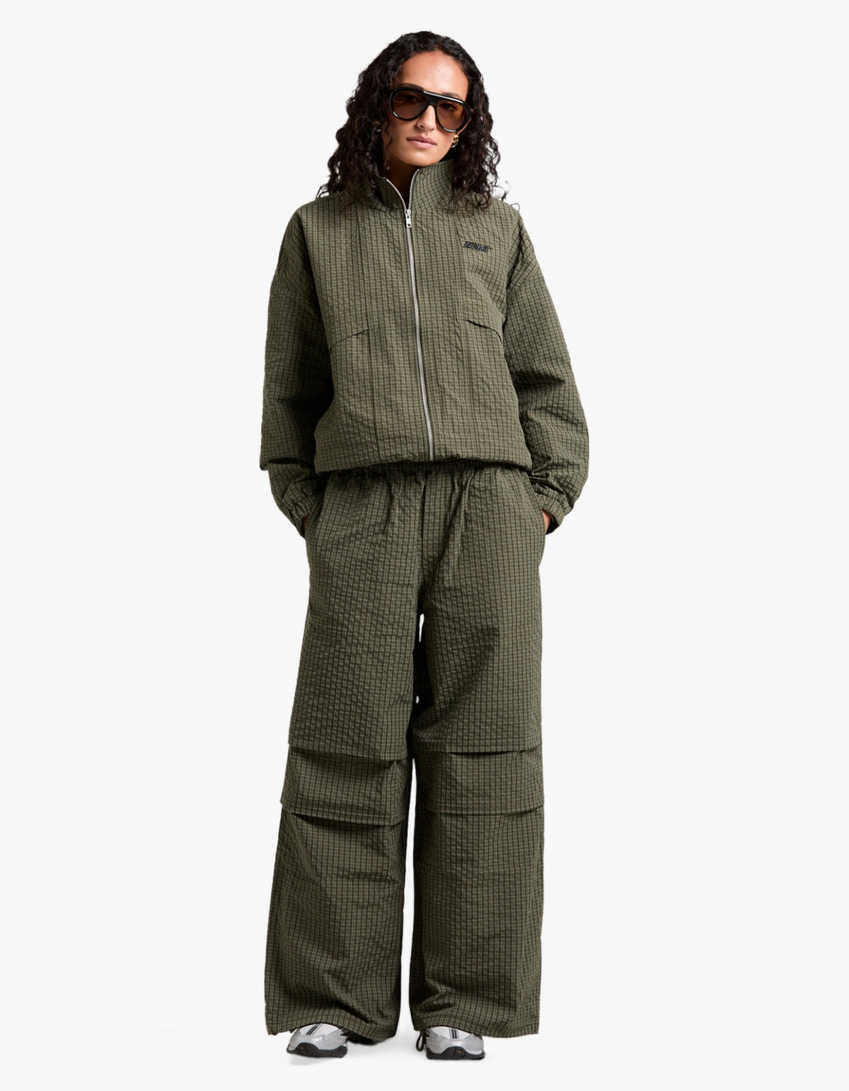 Fallon Relaxed Pant - Olive Check
