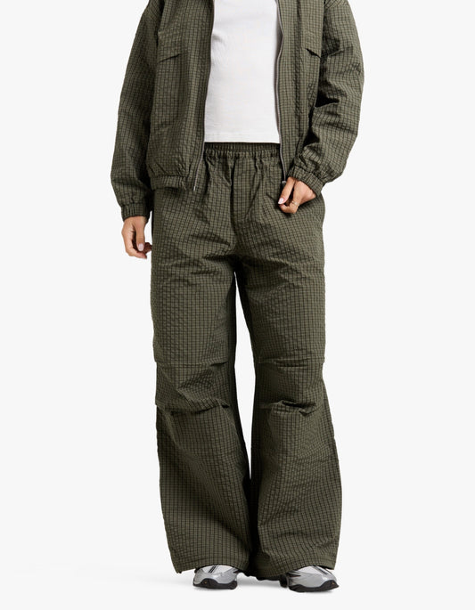 Fallon Relaxed Pant - Olive Check