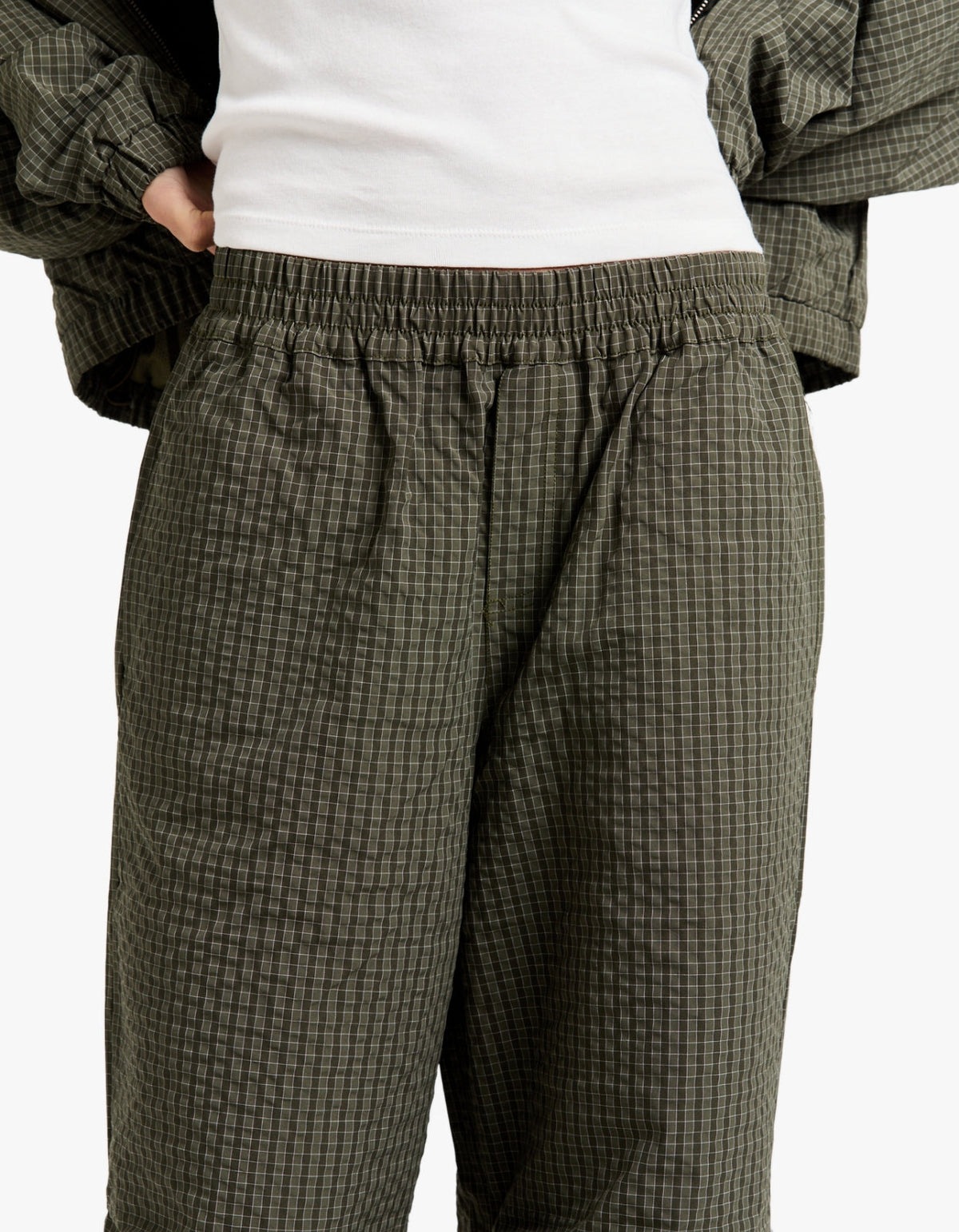 Fallon Relaxed Pant - Olive Check