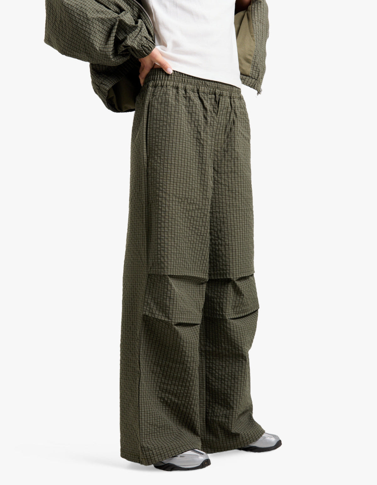 Fallon Relaxed Pant - Olive Check