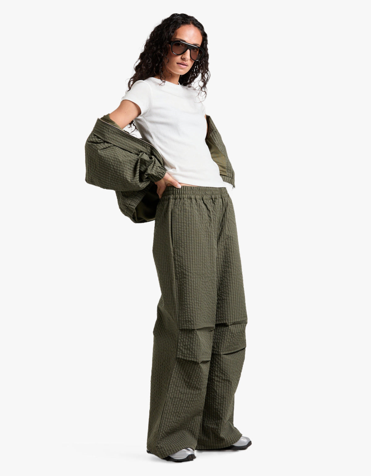Fallon Relaxed Pant - Olive Check
