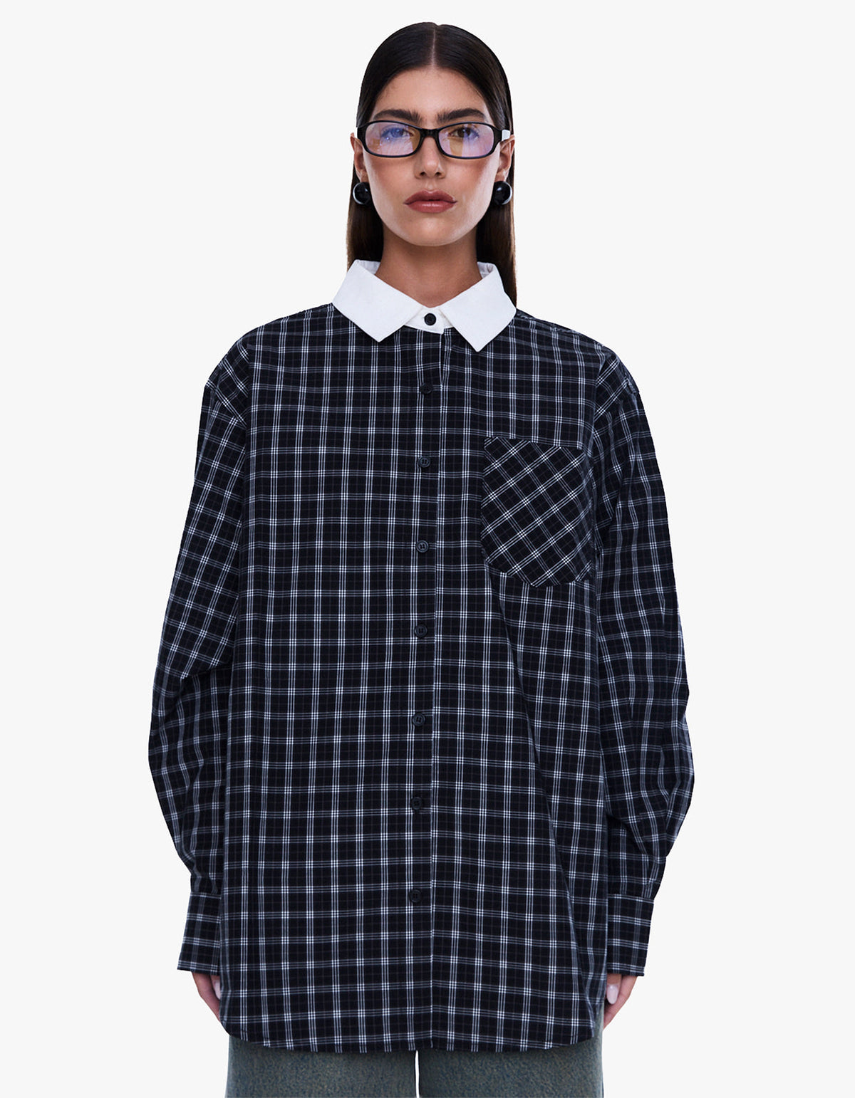 Louise Check Shirt - Black Check