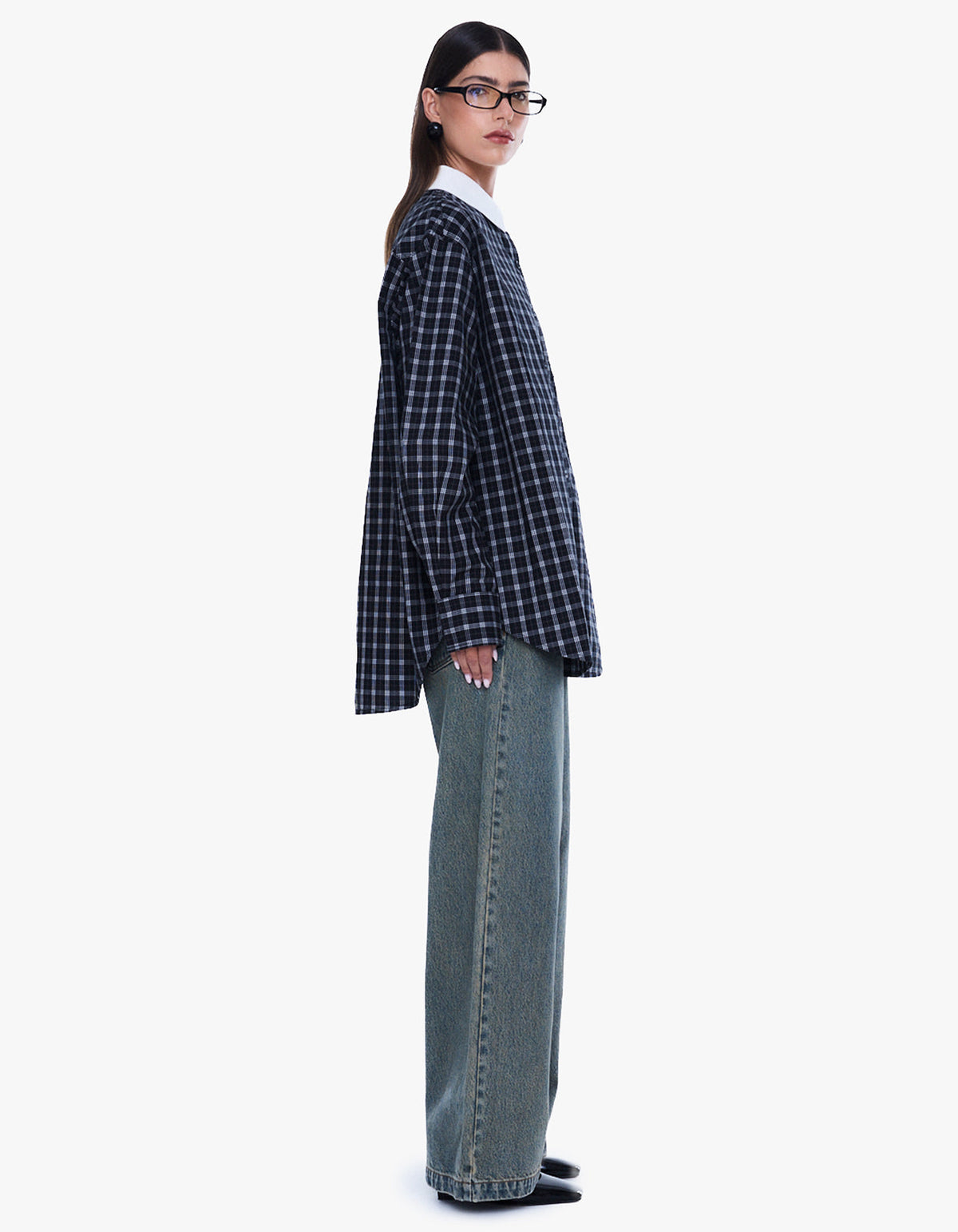 Louise Check Shirt - Black Check