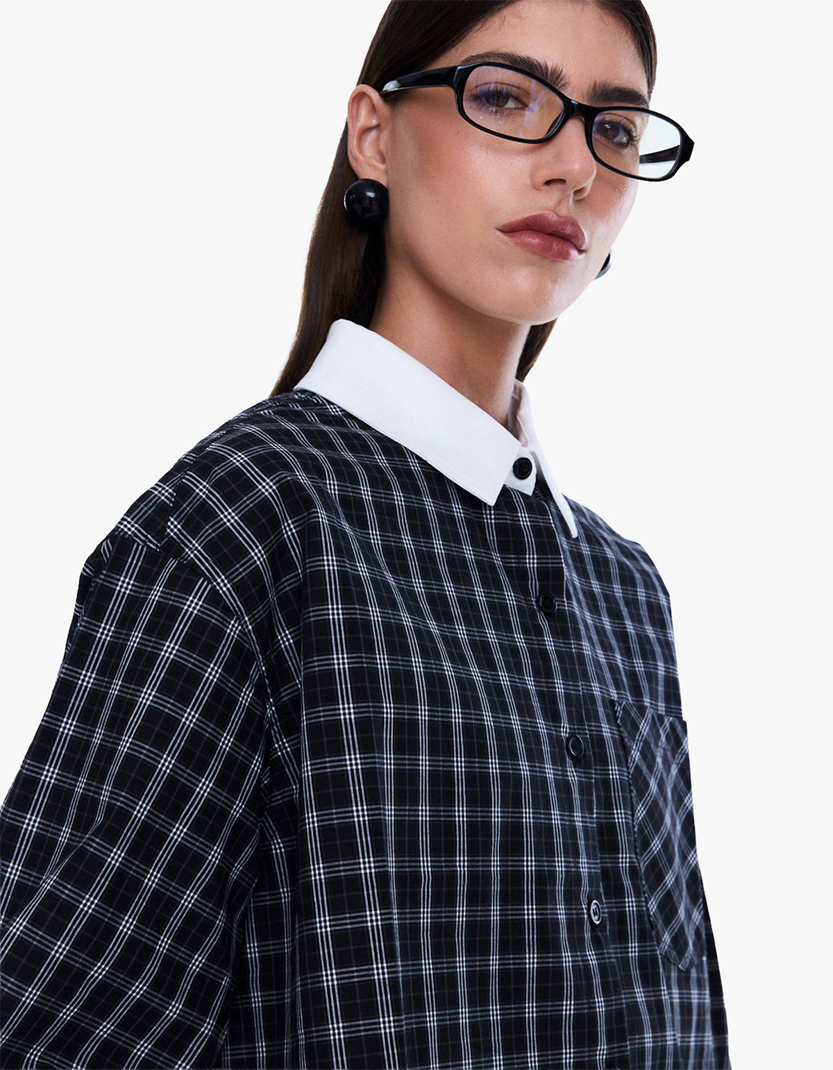 Louise Check Shirt - Black Check