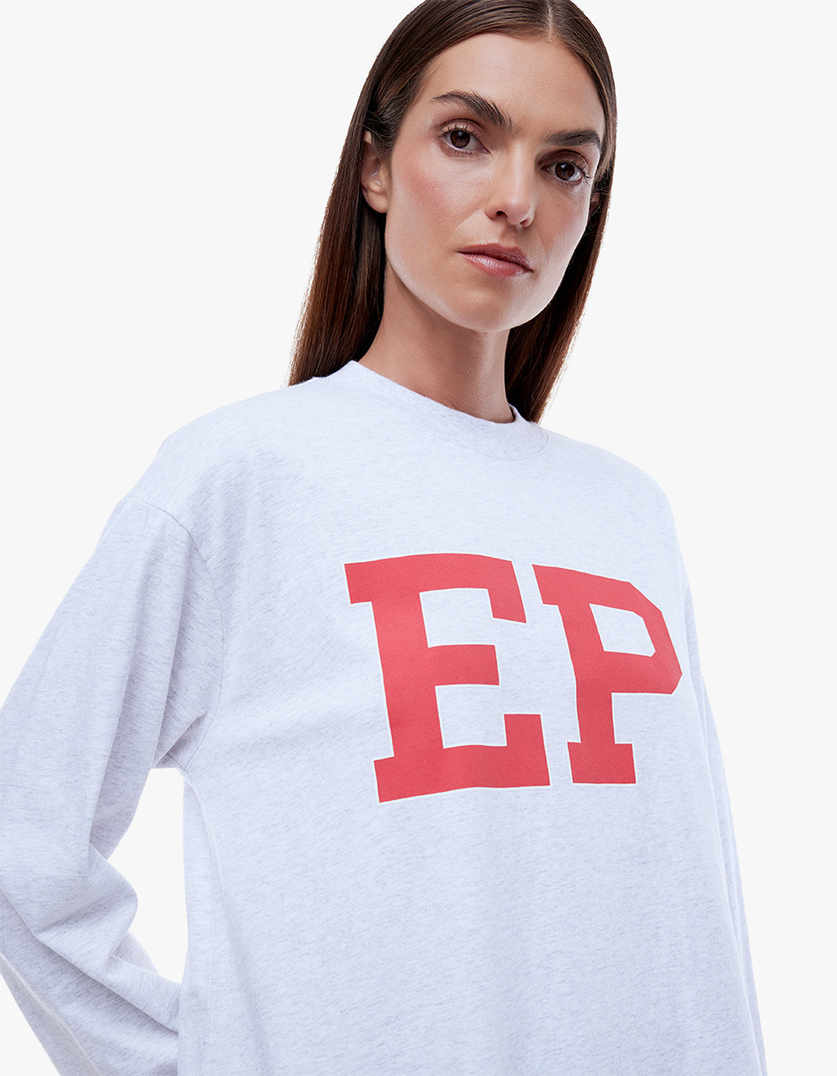 Ep Long Sleeve Tee - White Marle