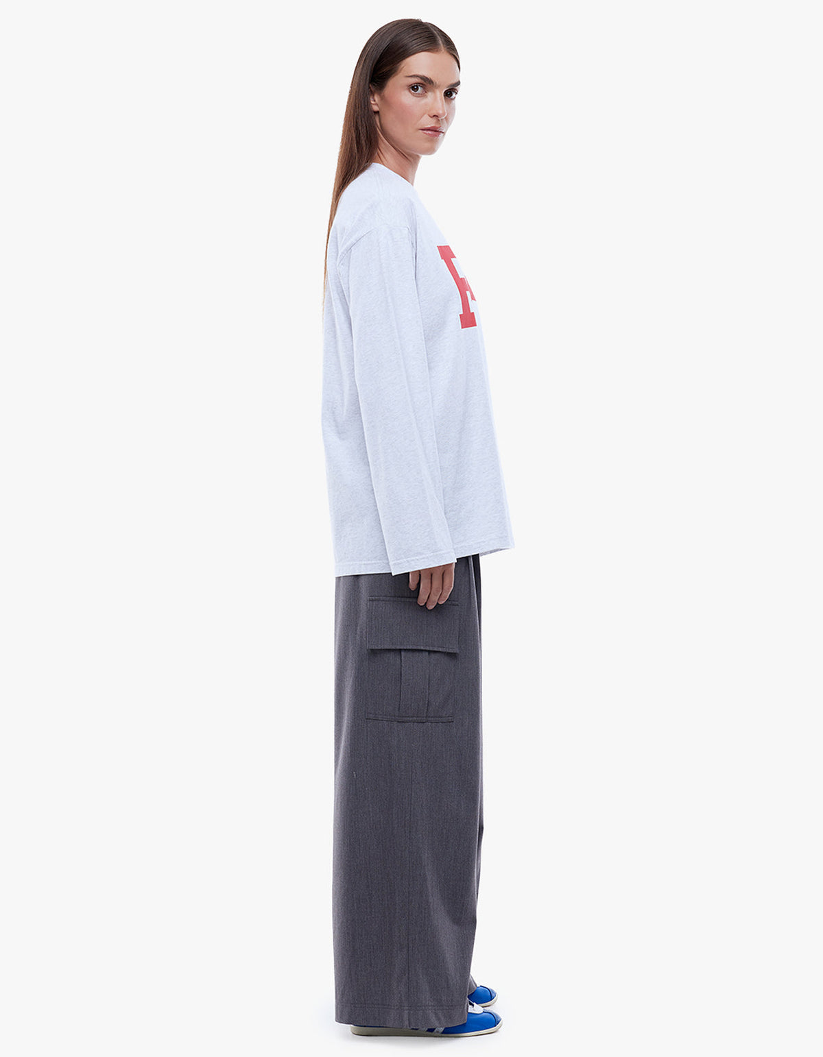 Ep Long Sleeve Tee - White Marle