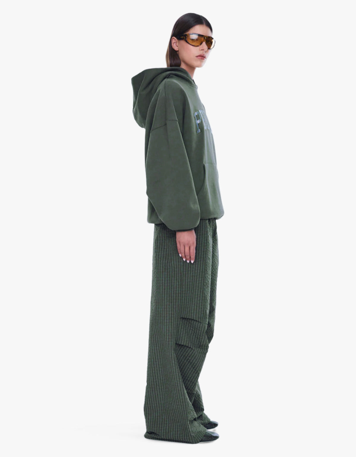 Cassie Oversized Hoodie - Washed Olive