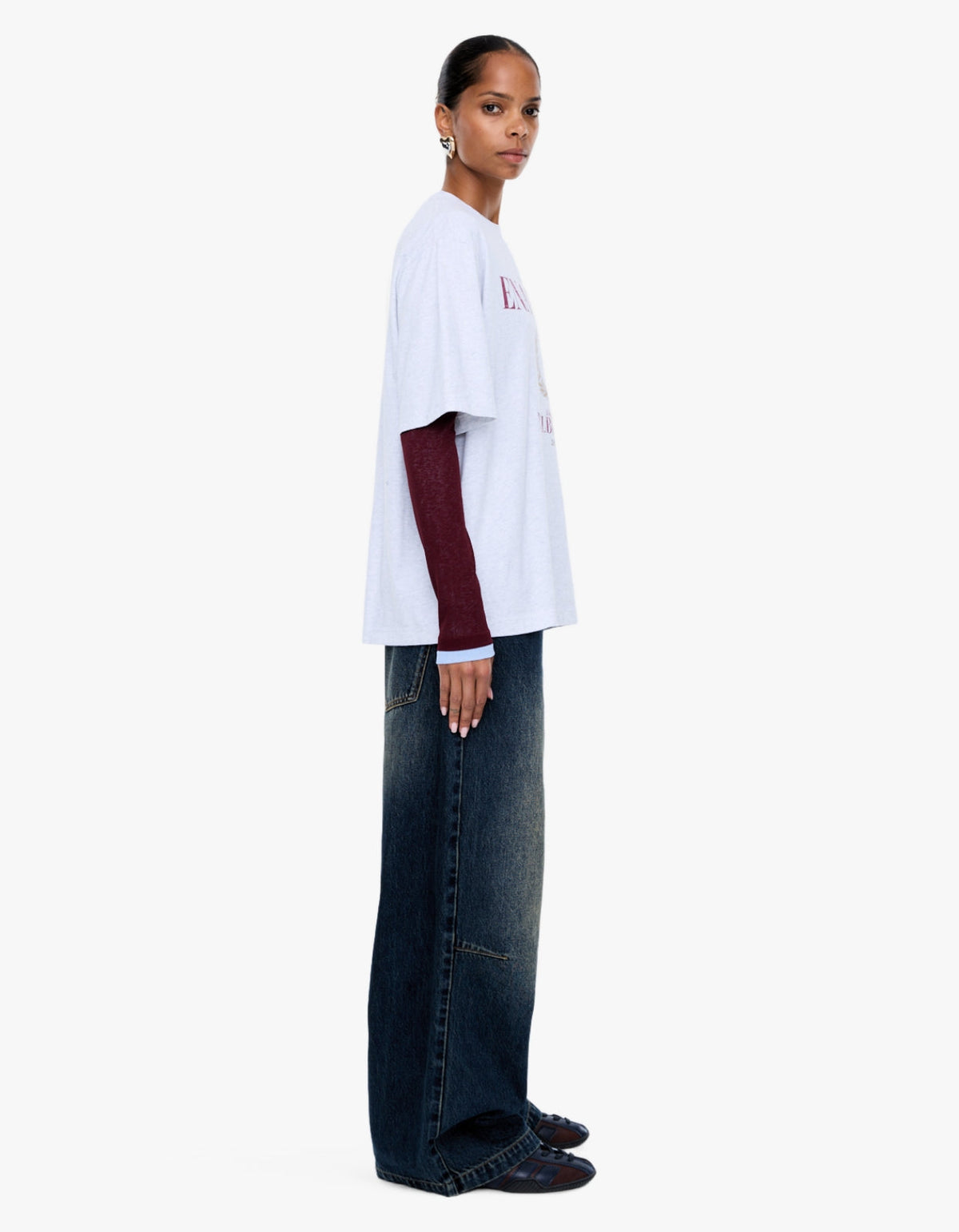 Sophia Relaxed Tee - White Marle/Ena Pelly