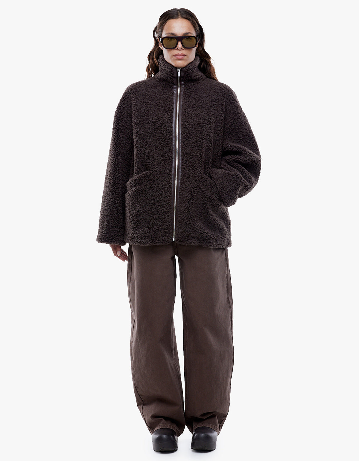 Jayla Teddy Jacket - Brown